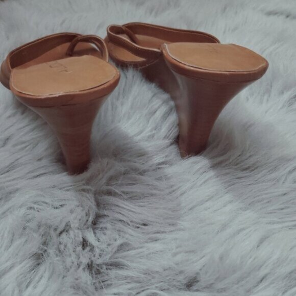 Vintage Slip on Kitten heel leather Sandal - Picture 6 of 12